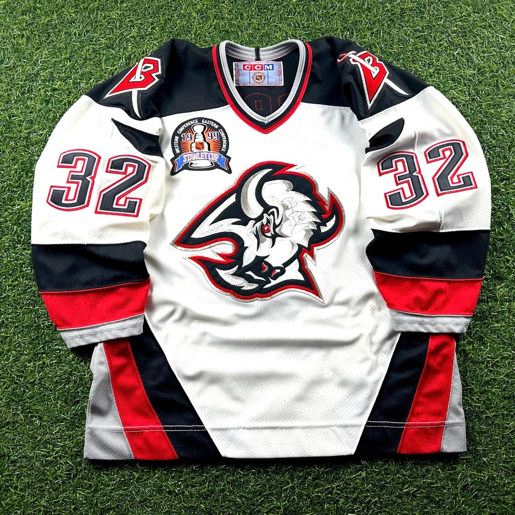1998/99 CCM NHL Jersey Buffalo Sabres Rob Ray Sz. M Stanley Cup Autograph