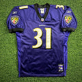 2001 Reebok NFL Authentic Jersey Baltimore Ravens Jamal Lewis Sz. 48 Helmet Tag