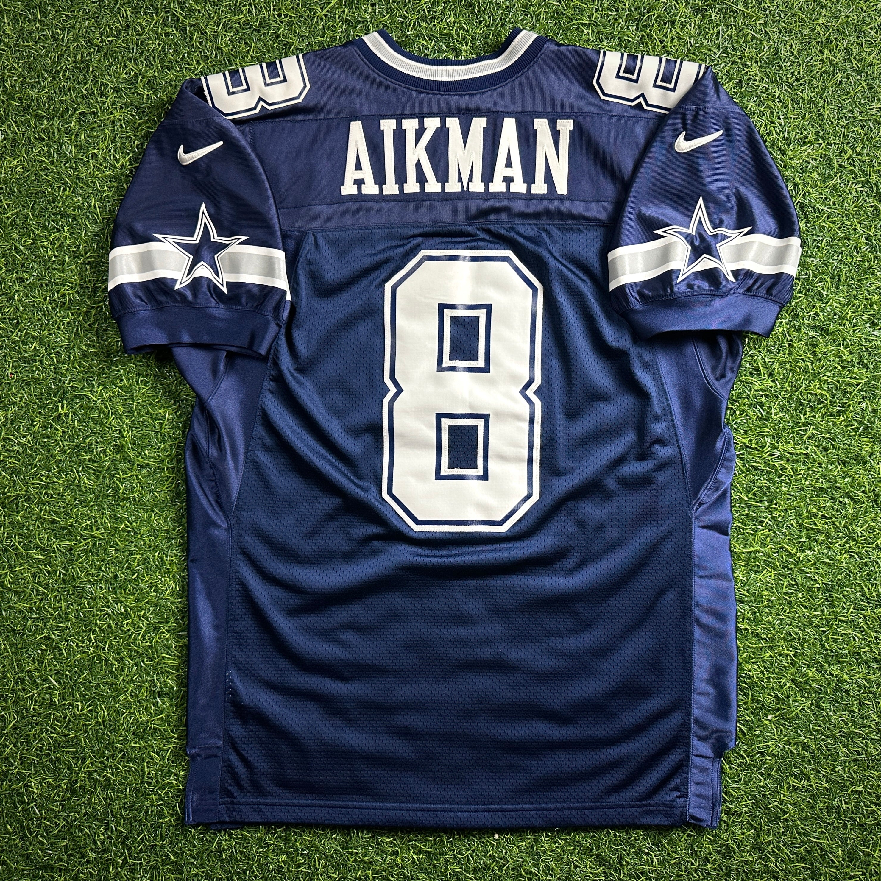 2000 Nike NFL Authentic Jersey Dallas Cowboys Troy Aikman Sz 48 Tom Landry Patch