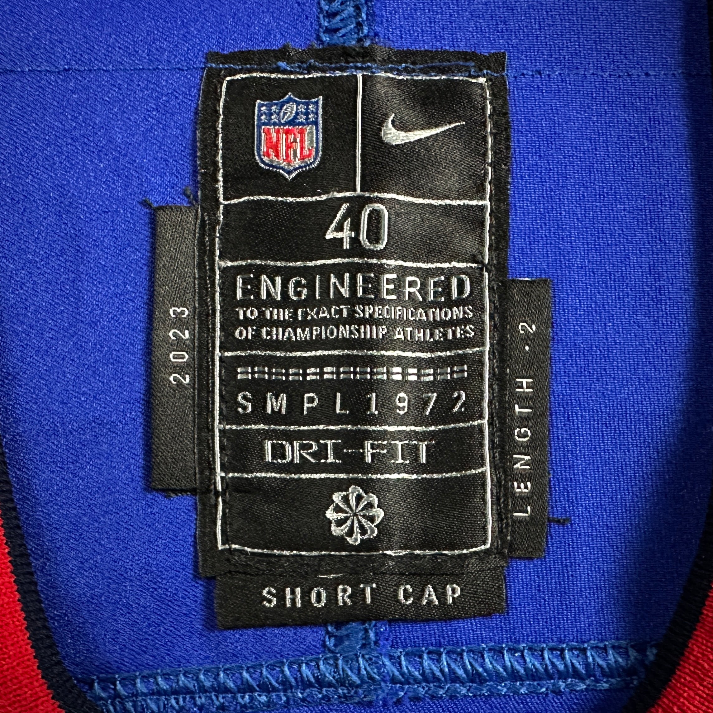 2023 Nike NFL Game-Issued Jersey Buffalo Bills KeeSean Johnson Sz. 40 Team COA