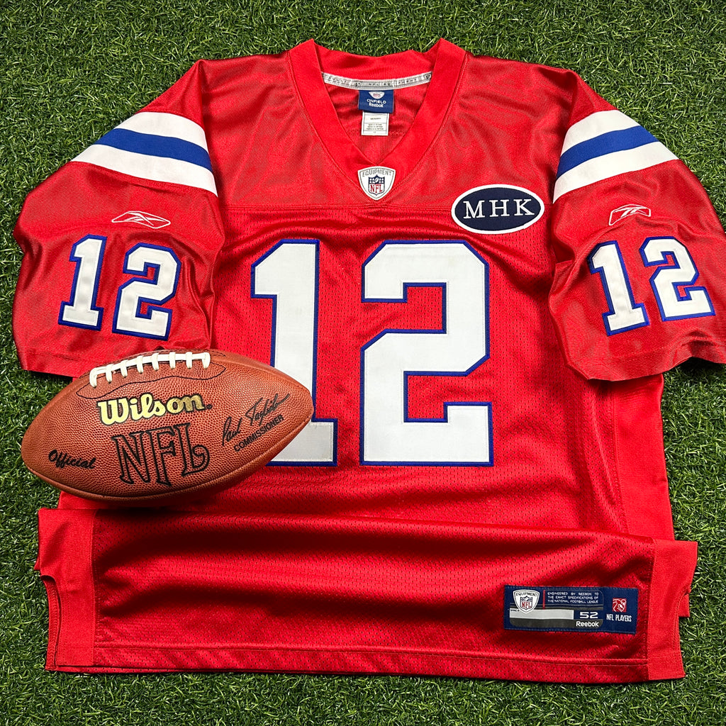 2011 Reebok NFL Authentic Red Throwback Jersey New England Patriots Tom Brady Sz. 52