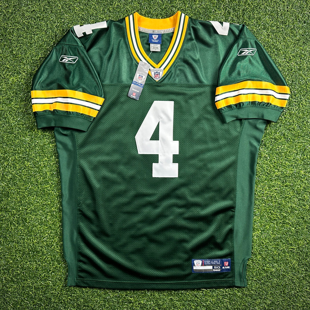 New! Reebok NFL Authentic Jersey Green Bay Packers Brett Favre Sz. 50 Vintage