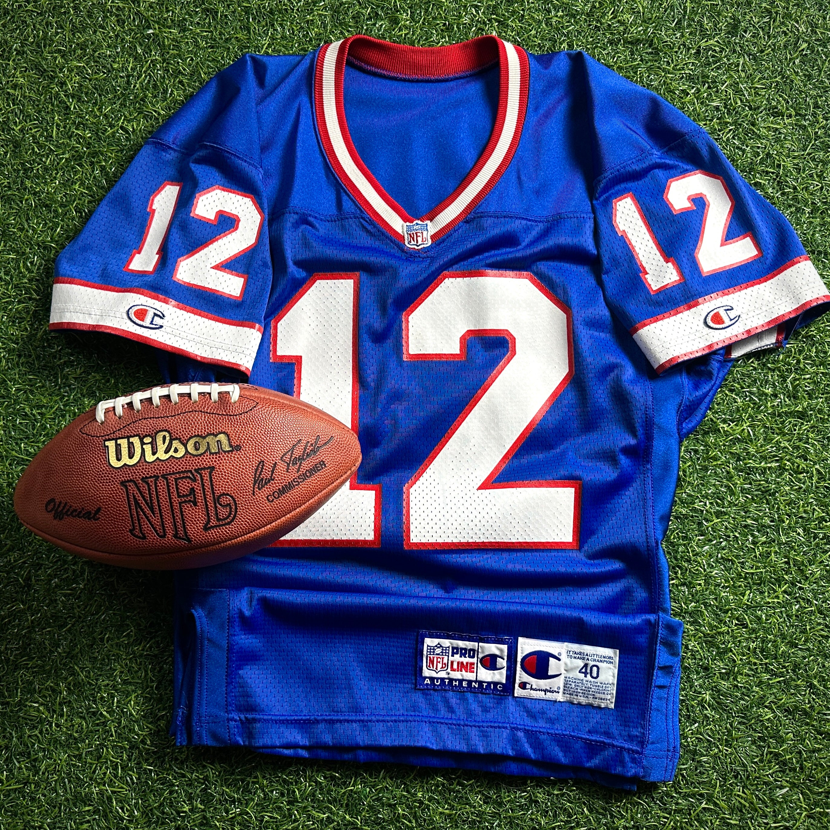 1995 Champion NFL Pro Line Authentic Jersey Buffalo Bills Jim Kelly Sz. 40