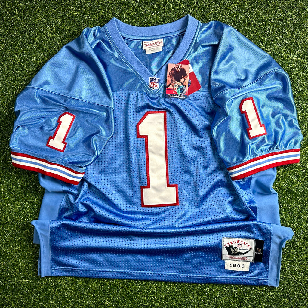 New! Mitchell & Ness 1993 Authentic Jersey Houston Oilers Warren Moon Sz. 52 NWT