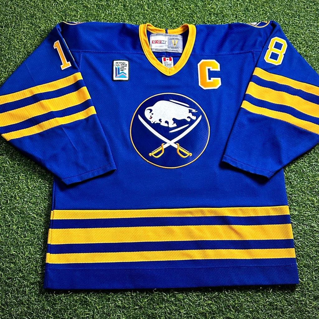CCM NHL Vintage 1980 Jersey Buffalo Sabres Danny Gare Throwback Sz. L Olympics