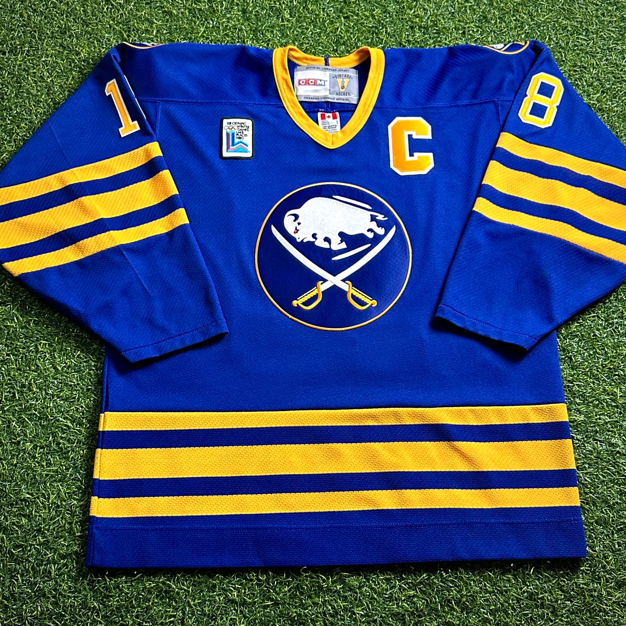 CCM NHL Vintage 1980 Jersey Buffalo Sabres Danny Gare Throwback Sz. L Olympics