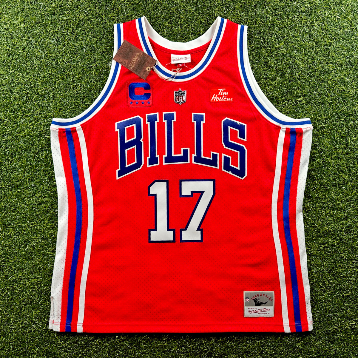 Mitchell & Ness NFL Authentic Buffalo Bills Custom Basketball Jersey Josh Allen Sz. 2XL