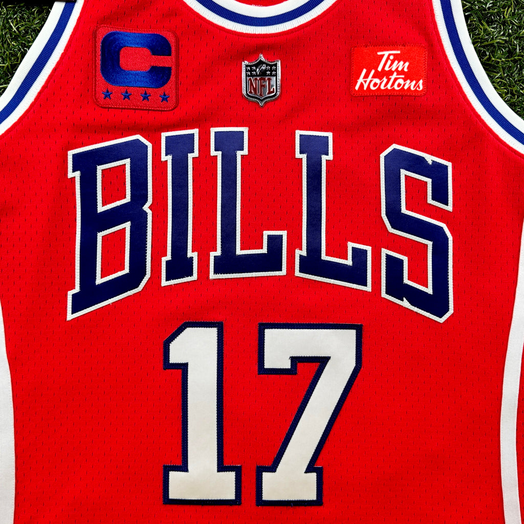 Mitchell & Ness NFL Authentic Buffalo Bills Custom Basketball Jersey Josh Allen Sz. L