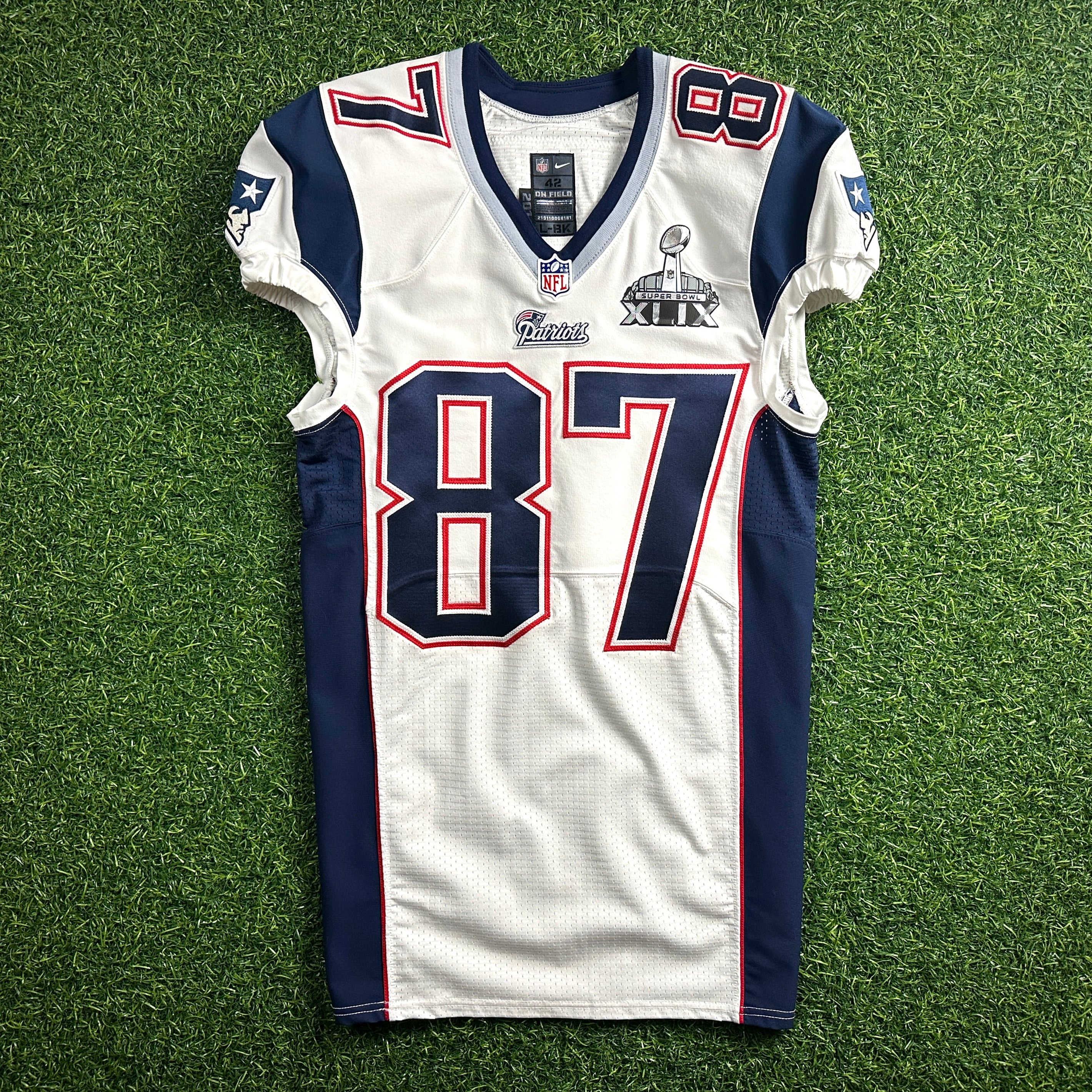 2014 Nike NFL Team-Issued Super Bowl XLIX Game Jersey New England Patriots Rob Gronkowski