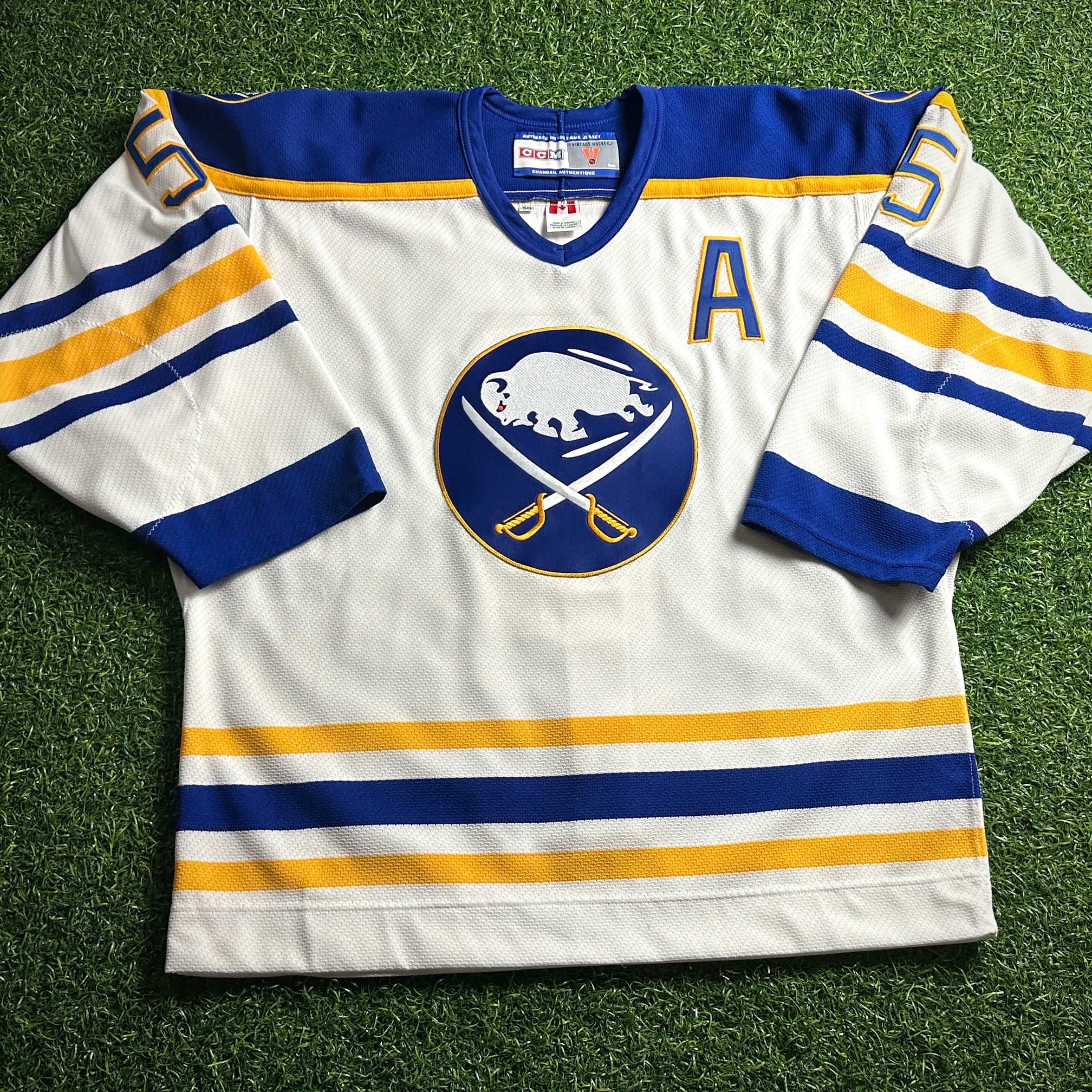 CCM NHL On-Ice Authentic 1988 Jersey Buffalo Sabres Mike Ramsey Sz. 50 Throwback