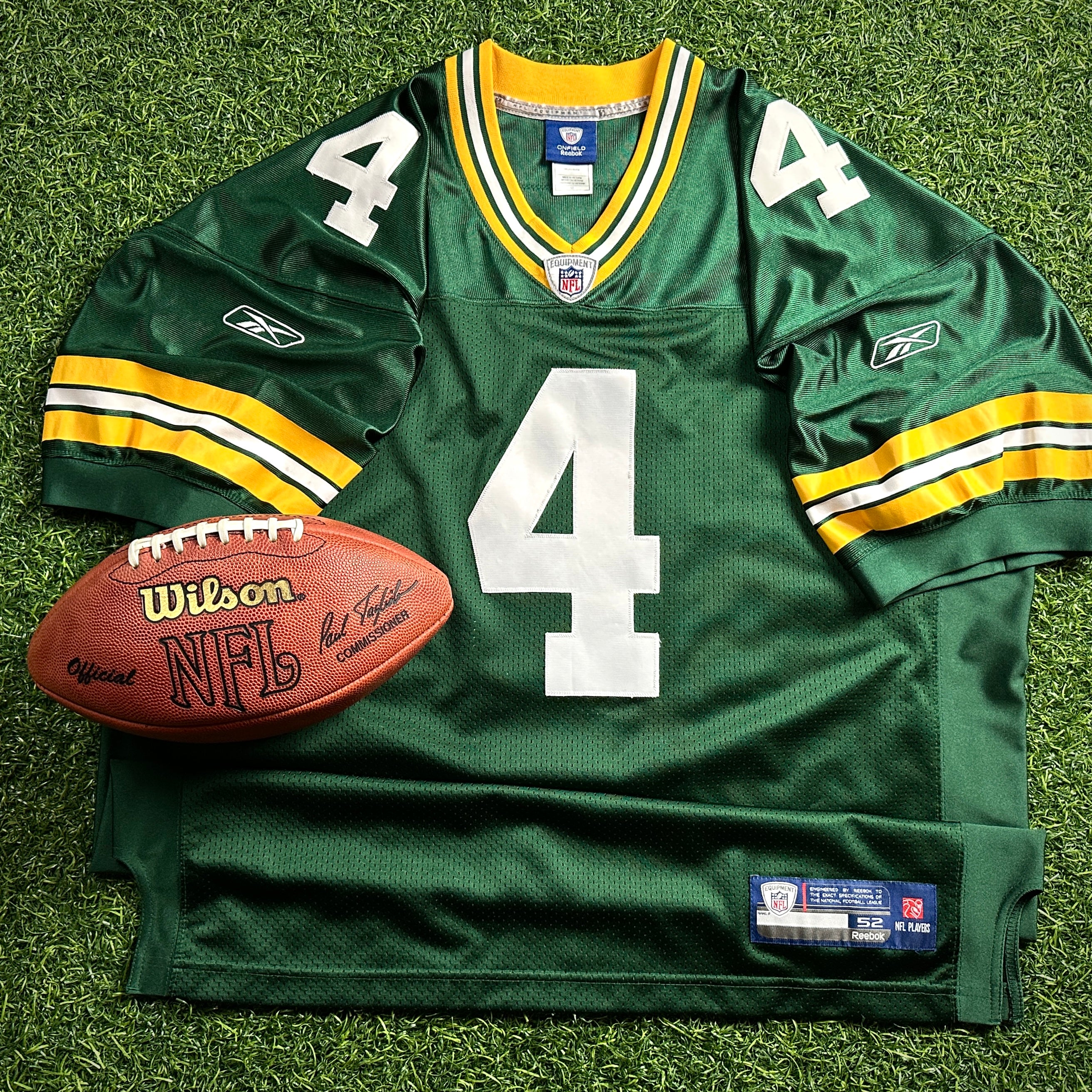 Reebok NFL Authentic Jersey Green Bay Packers Brett Favre Sz. 52 Vintage