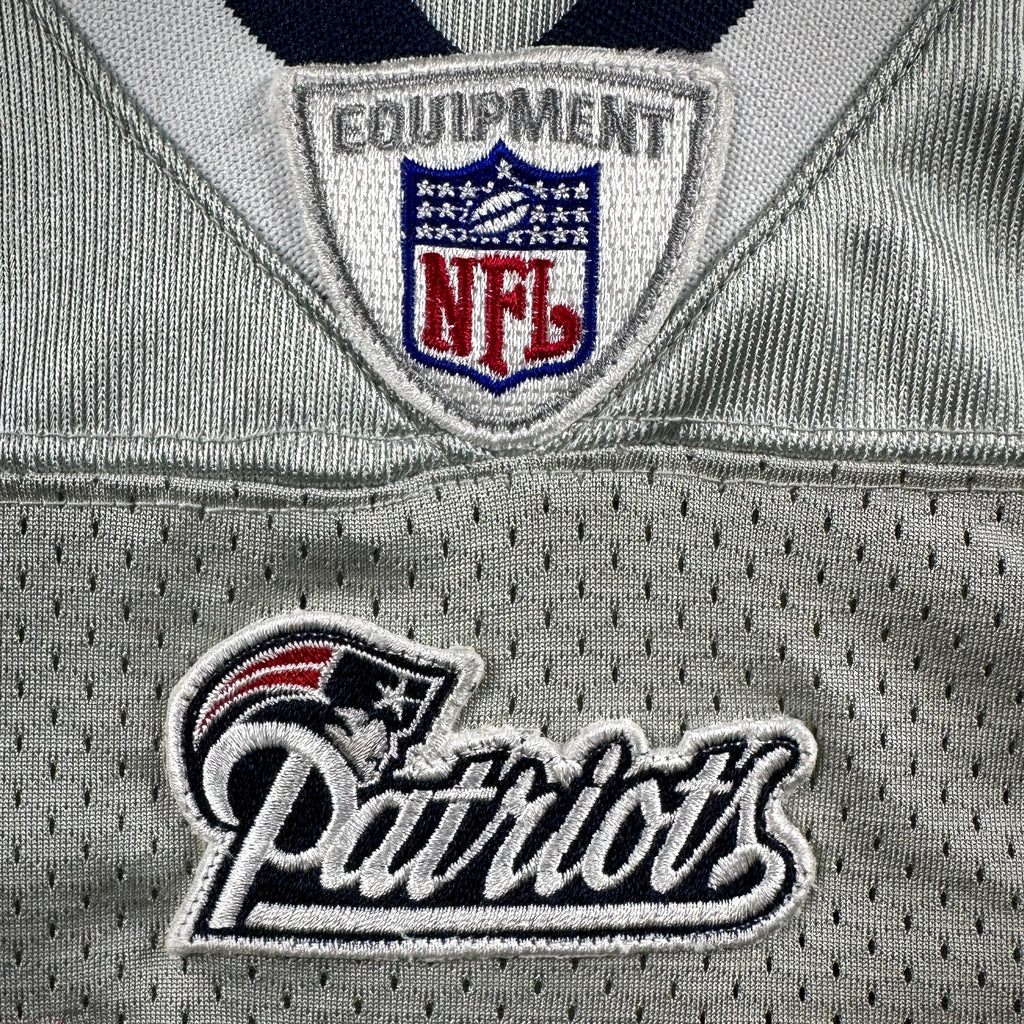 2003 Reebok NFL Authentic Jersey New England Patriots Tom Brady Sz. 52 Silver Alternate