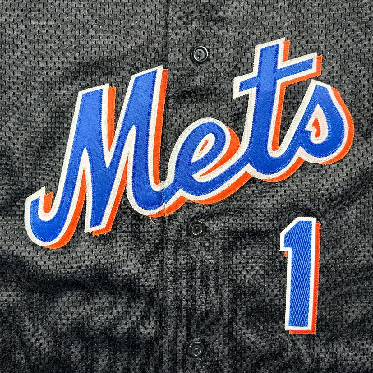 2000 Majestic MLB Jersey New York Mets Garth Brooks Black Sz. M Vintage