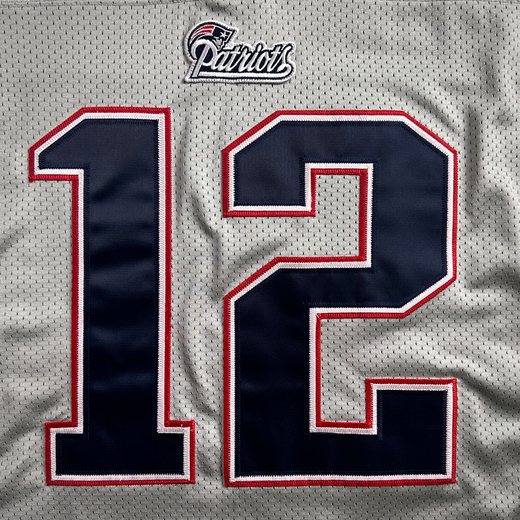 2003 Reebok NFL Authentic Jersey New England Patriots Tom Brady Sz. 48 Silver Alternate