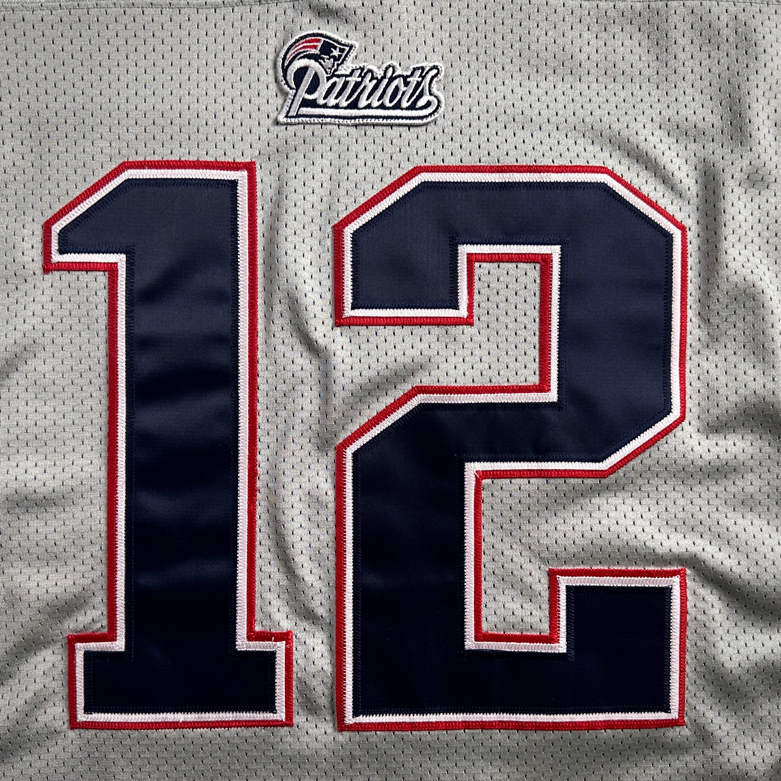 2003 Reebok NFL Authentic Jersey New England Patriots Tom Brady Sz. 48 Silver Alternate