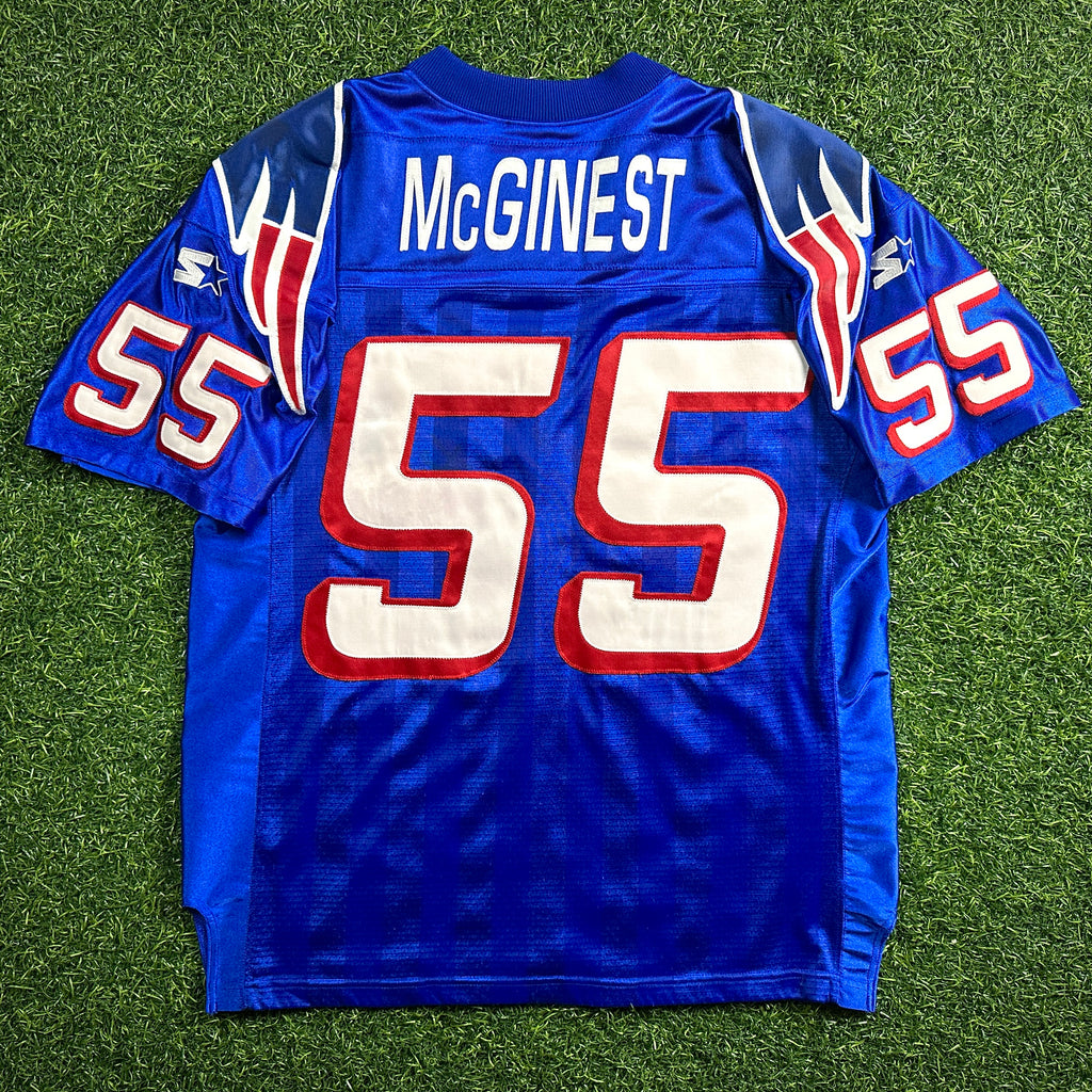 1995 Starter NFL Pro Line Jersey New England Patriots Willie McGinest Sz. 46 VTG