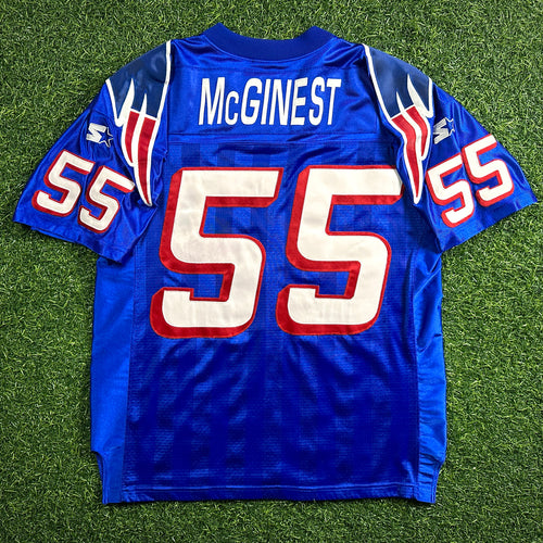 1995 Starter NFL Pro Line Jersey New England Patriots Willie McGinest Sz. 46 VTG