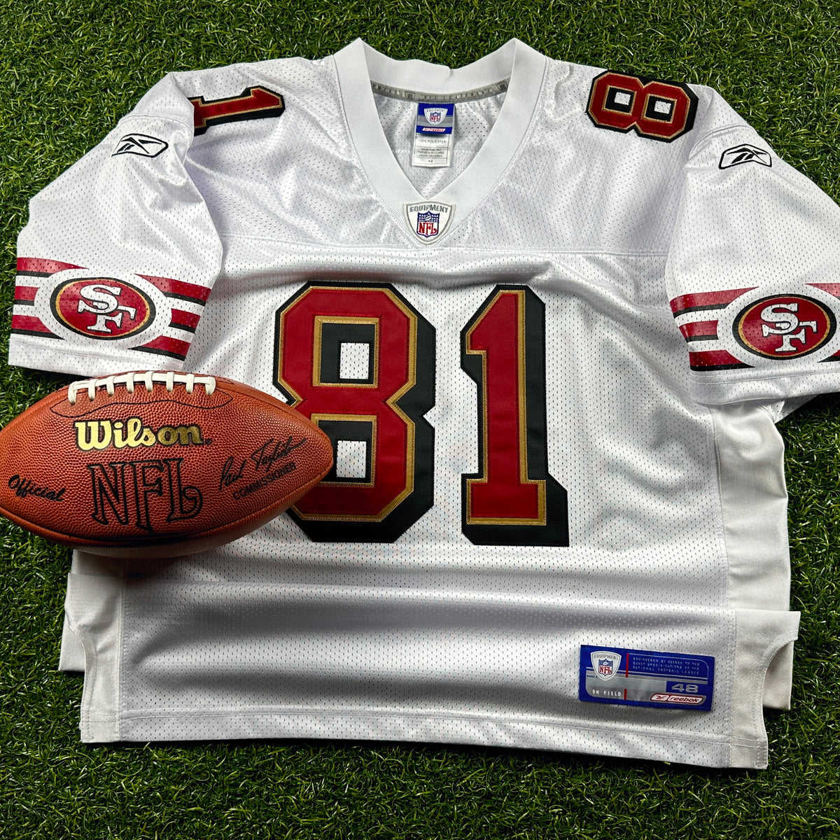 2003 Reebok NFL Authentic Jersey San Francisco 49ers Terrell Owens Sz. 48 White Vintage