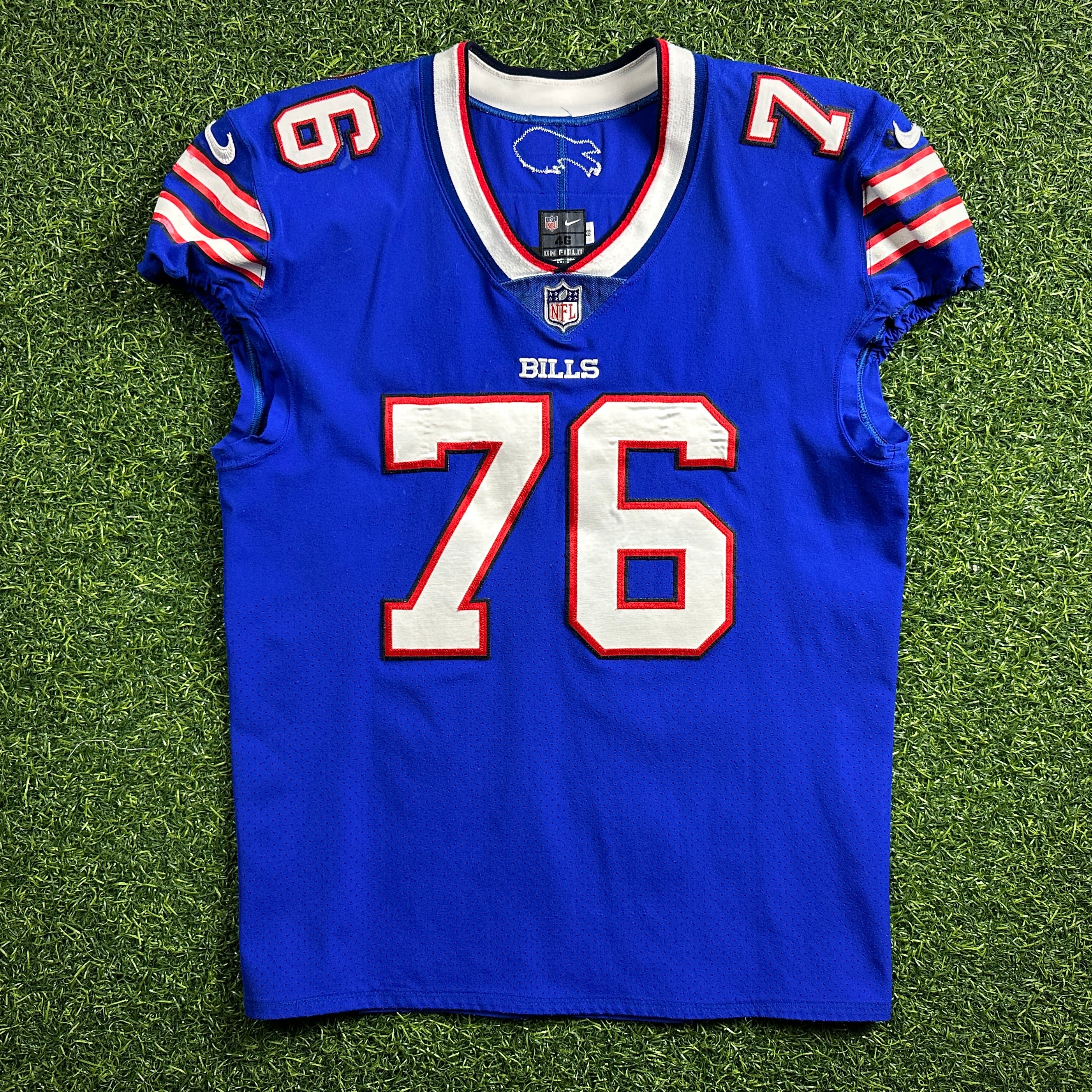 2022 Nike NFL Game-Used Jersey Buffalo Bills Rodger Saffold Sz. 46 Team COA