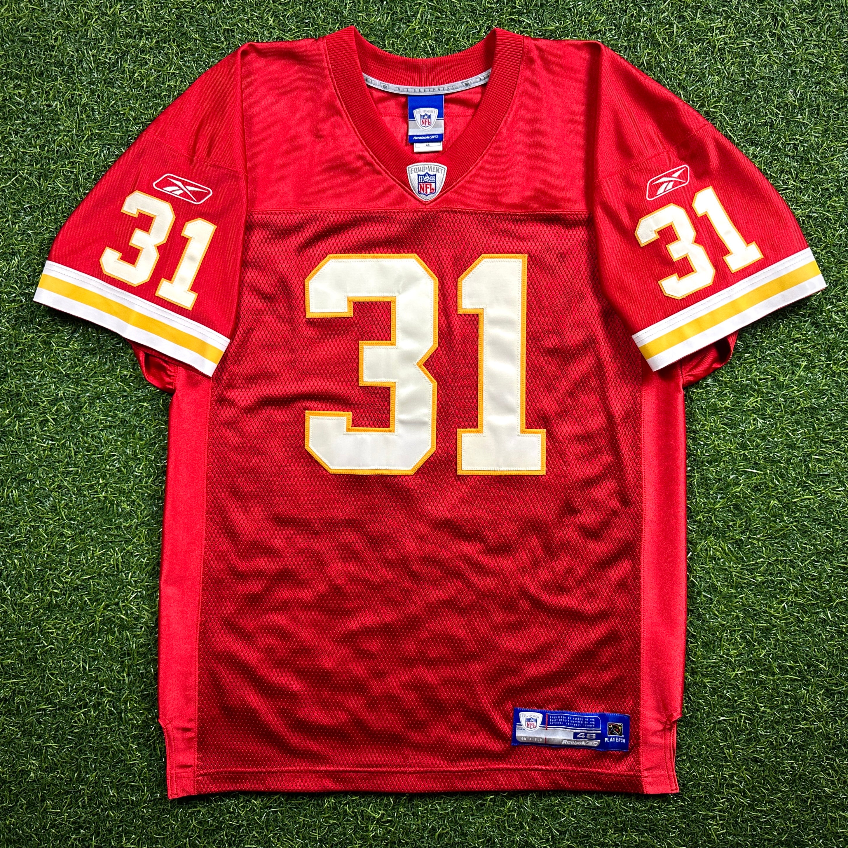 2004 Reebok NFL Authentic Jersey Kansas City Chiefs Priest Holmes Sz. 48 Vintage