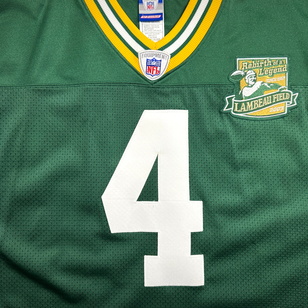 2003 Reebok NFL Authentic Jersey Green Bay Packers Brett Favre Sz. 50 Lambeau Patch