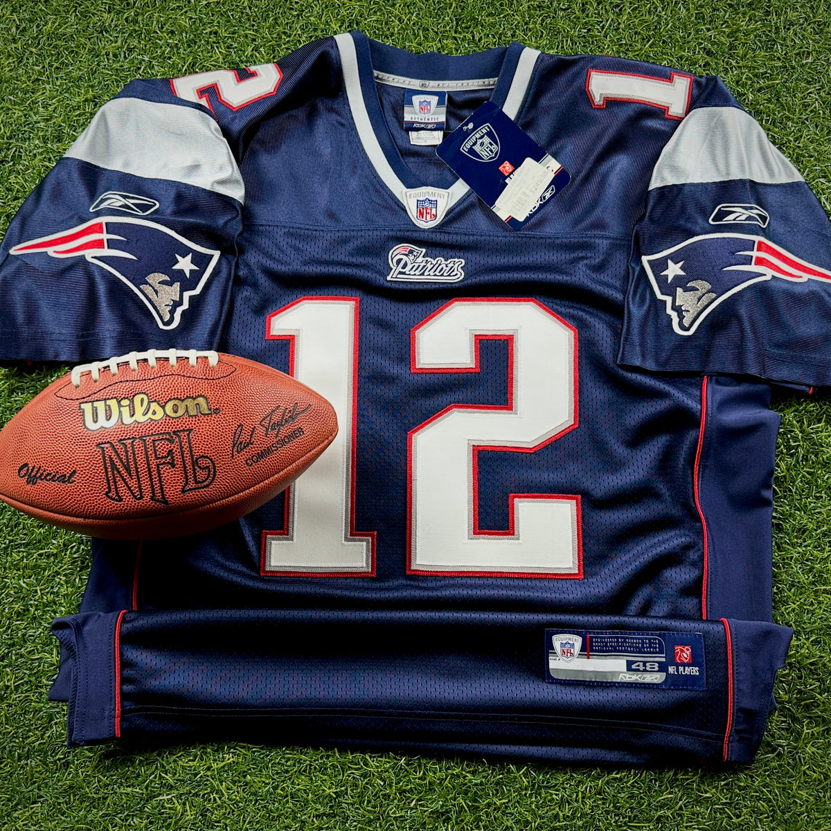 New! 2007 Reebok NFL Authentic Jersey New England Patriots Tom Brady Sz. 48 Vintage