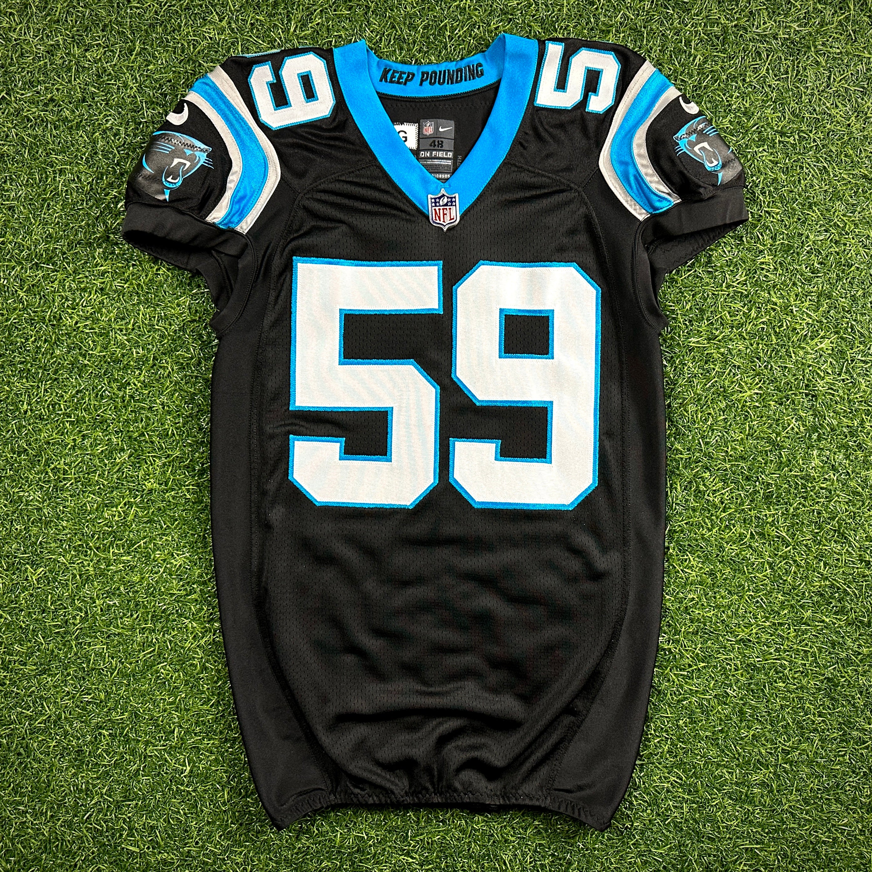 2018 Nike NFL Game Issued Jersey Carolina Panthers Luke Kuechly Autograph JSA