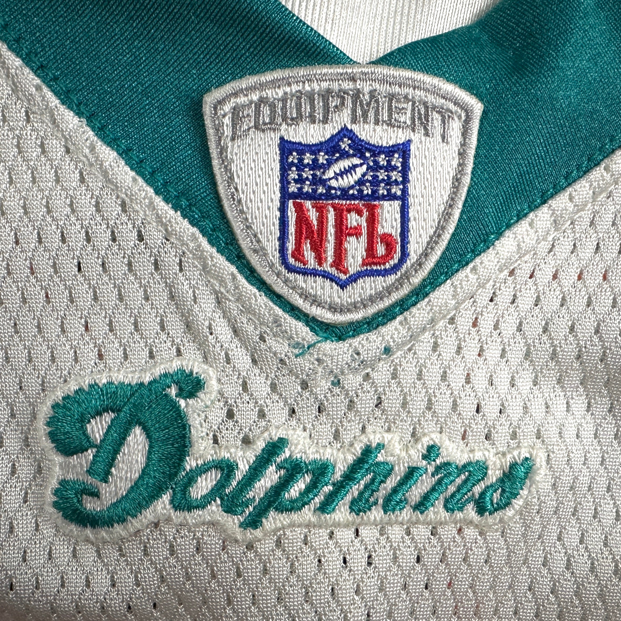 2003 Reebok NFL Game Used Worn Jersey Miami Dolphins Brad Bedell Sz. 50 Vintage