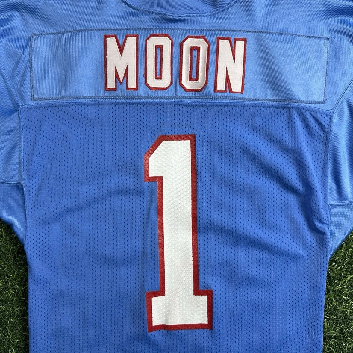 1991 Russell NFL Team Issued Game Jersey Houston Oilers Warren Moon Sz. 42 HOF