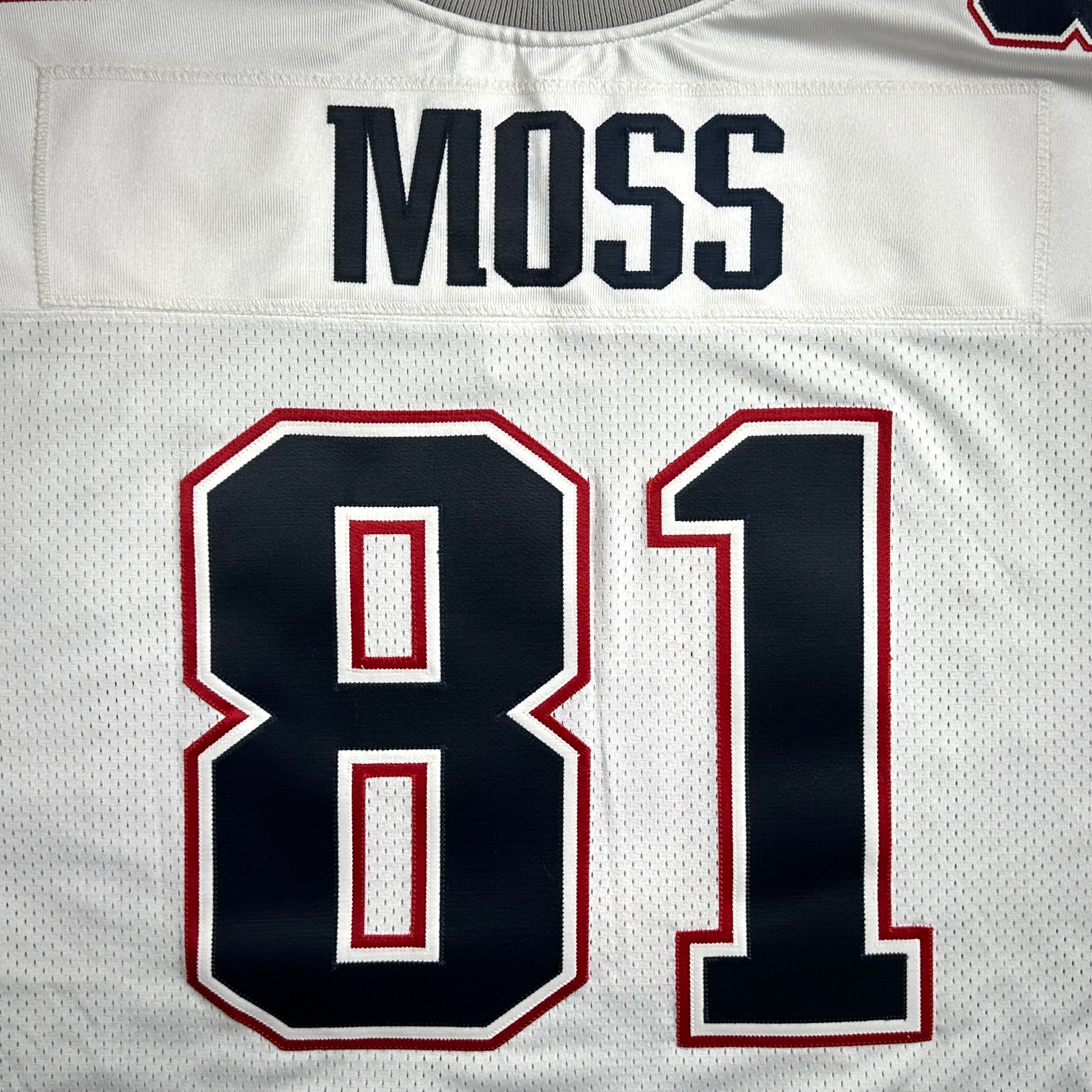 2007 Reebok NFL Authentic Jersey New England Patriots Randy Moss White Away Sz. 52