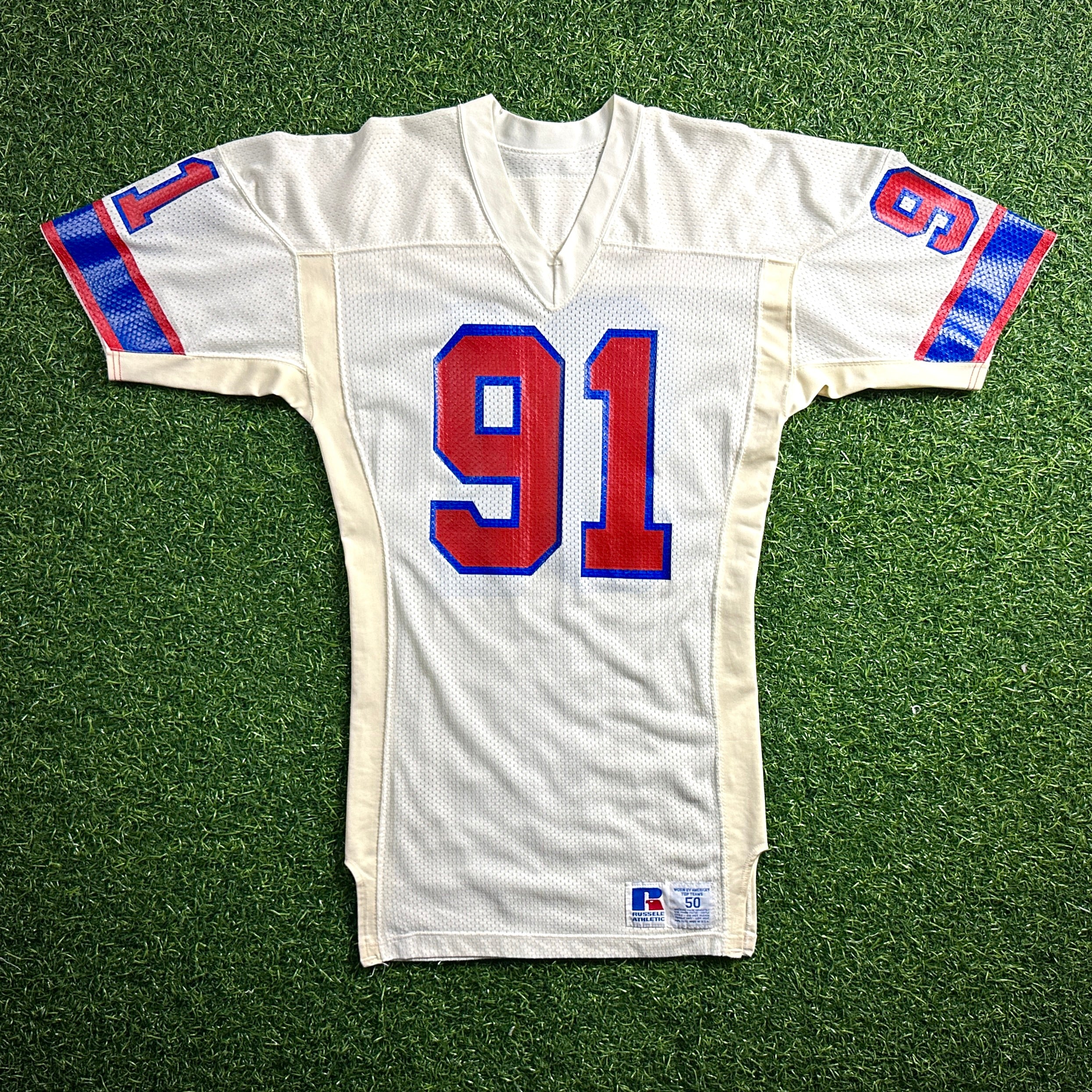 1982 Russell NFL Game-Used Jersey New England Patriots George Crump Sz. 50