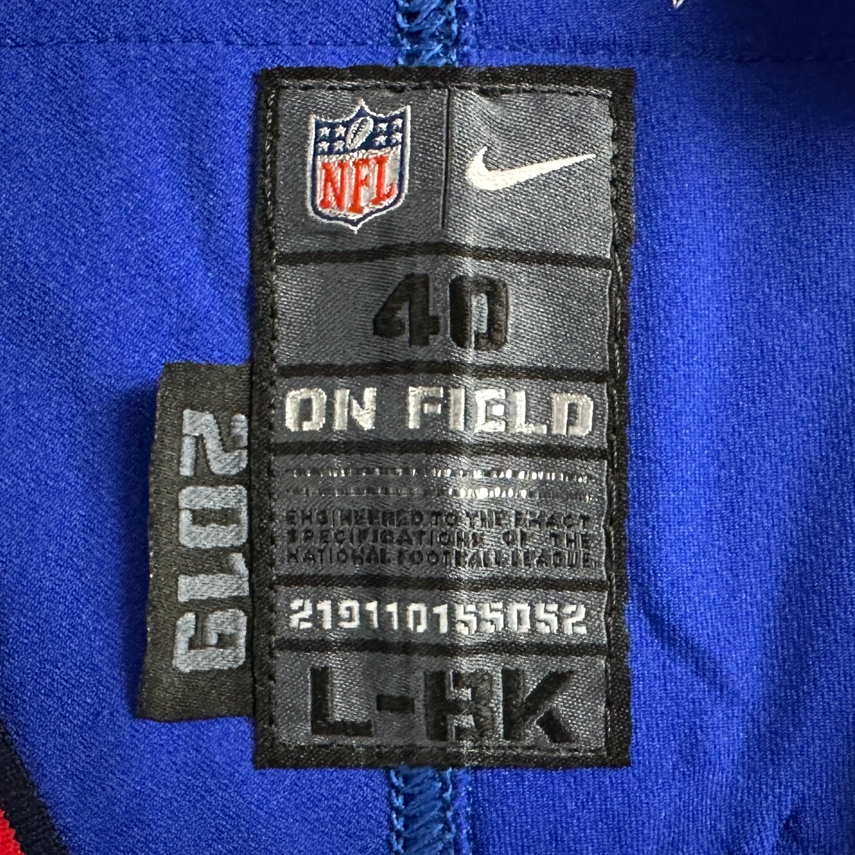 2019 Nike NFL Game-Used Jersey Buffalo Bills Captain Munnerlyn Sz. 40 Team COA