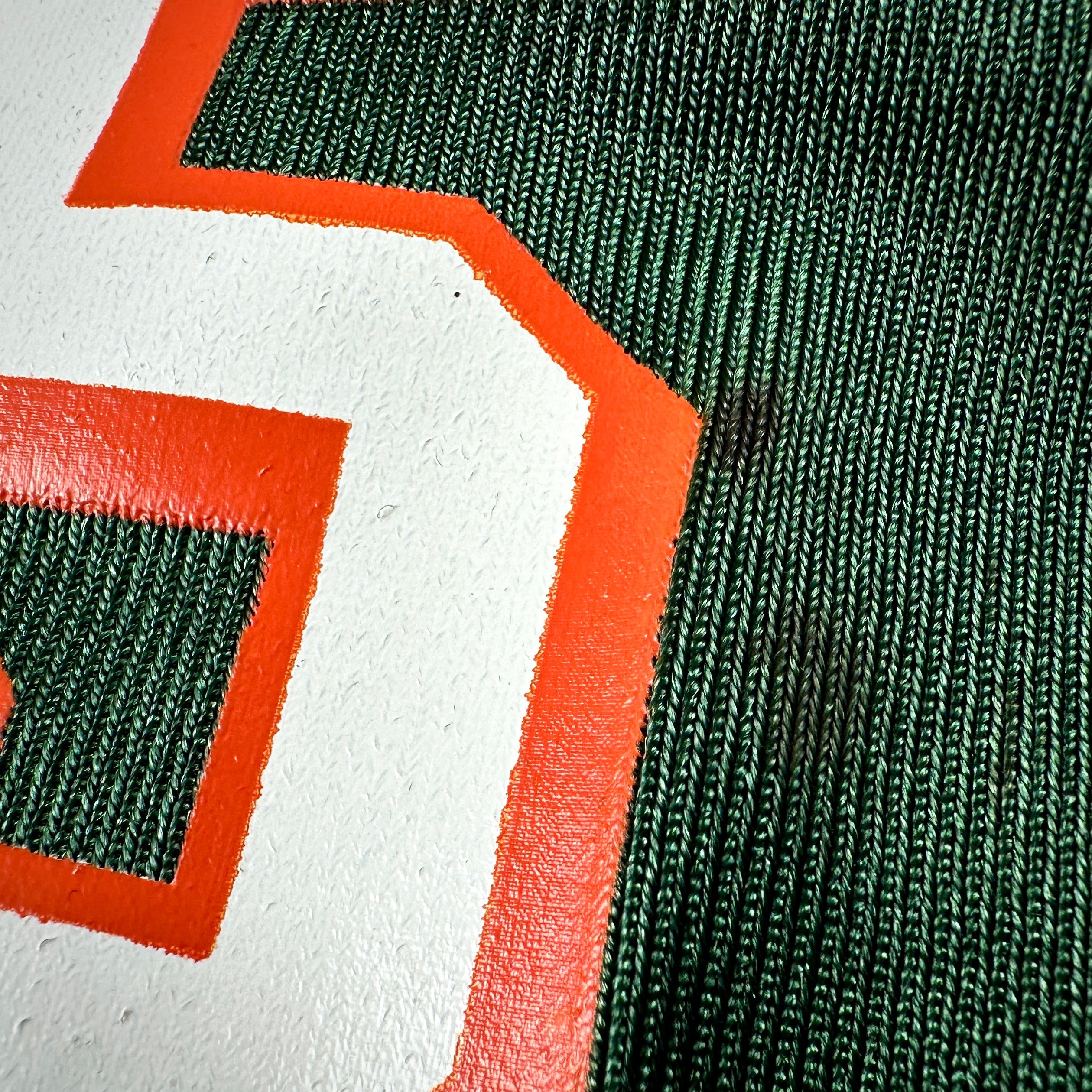 1999 Nike NCAA Game-Used Jersey Miami Hurricanes Jermell Weaver Sz. 48 Set 1