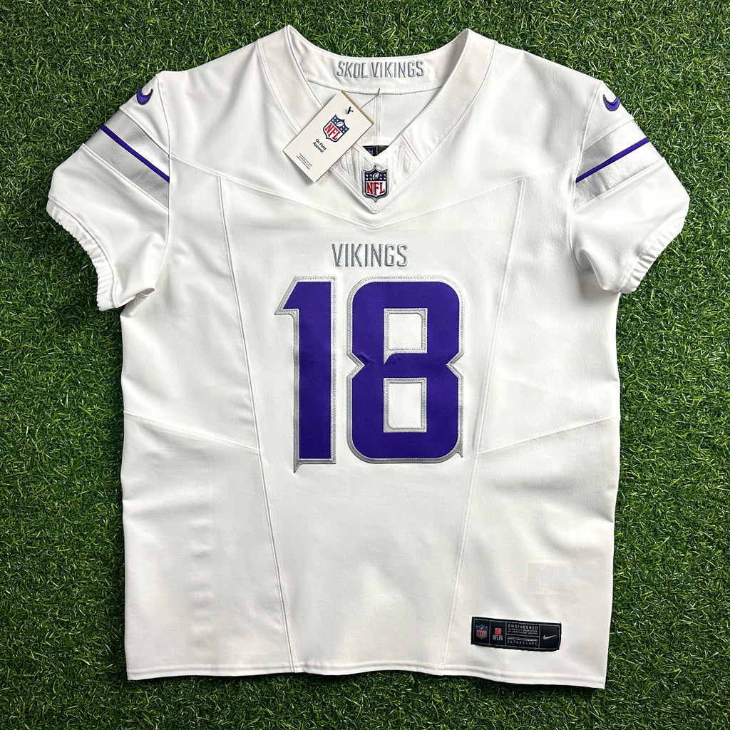 New! 2025 Nike NFL Authentic Vapor FUSE Elite Jersey Minnesota Vikings Justin Jefferson Sz. 44 Winter Warrior