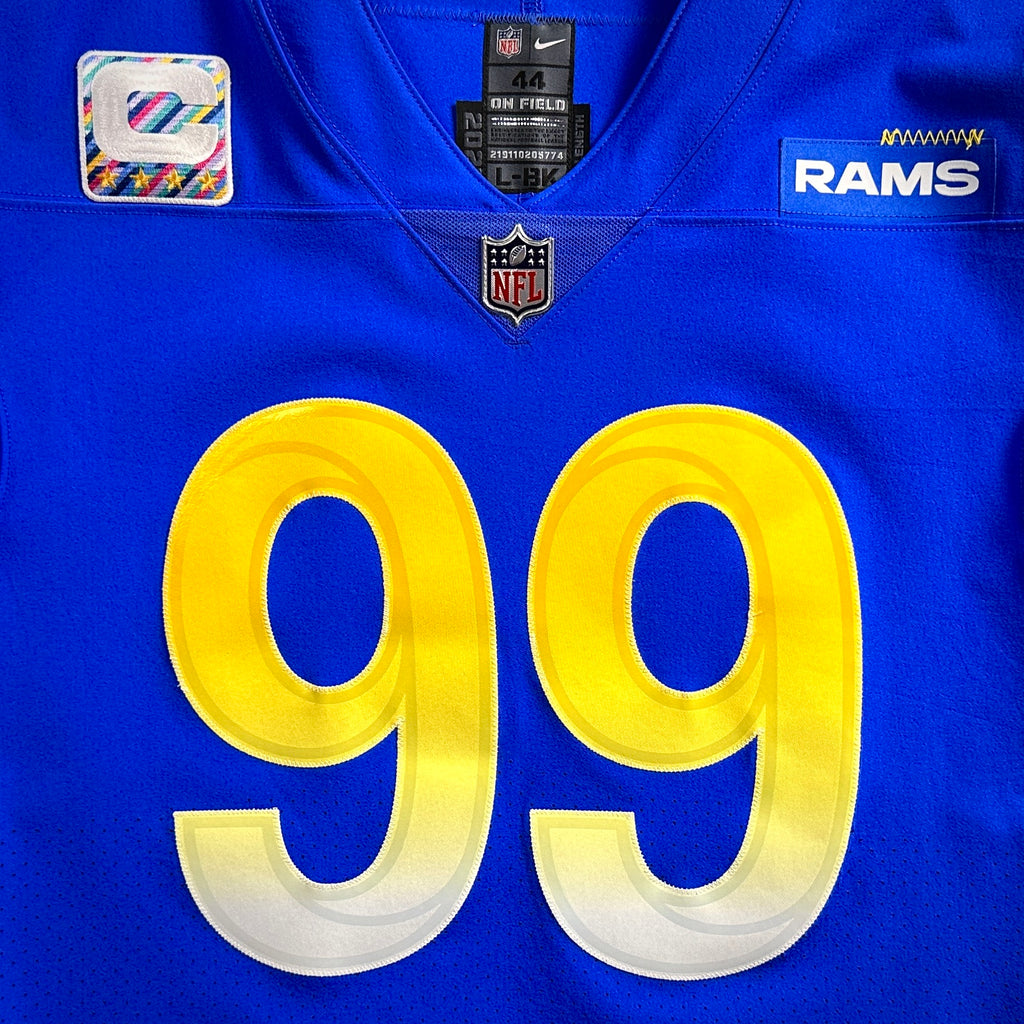2021 Nike NFL Team Issued Jersey Los Angeles Rams Aaron Donald Crucial Catch 44