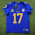 New! Nike NFL X NHL Vapor Elite Authentic Jersey Buffalo Bills Sabres Josh Allen Blue Sz. 44