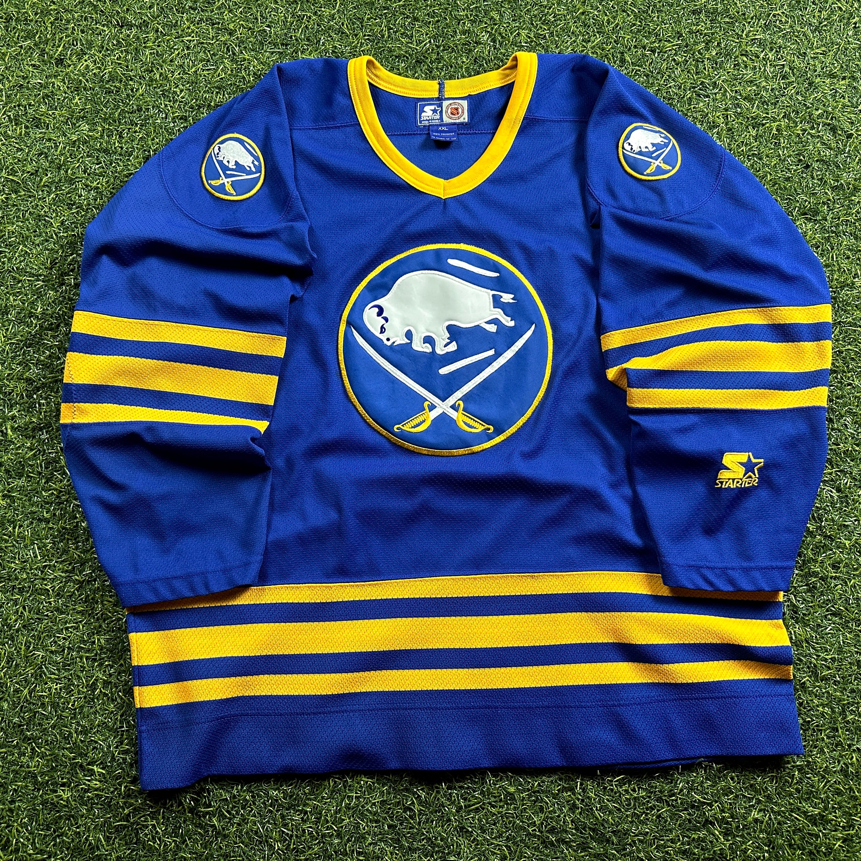 1995 Starter NHL Jersey Buffalo Sabres Blue Away Sz. 2XL Vintage
