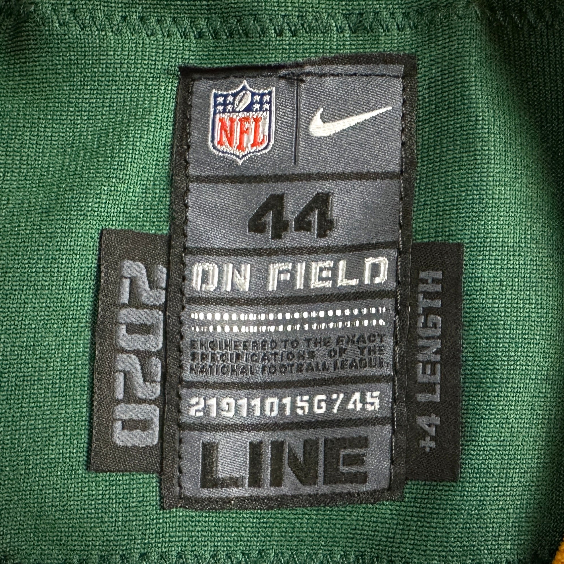 2020 Nike NFL Team Issued Game Jersey Green Bay Packers Aaron Rodgers Sz. 44