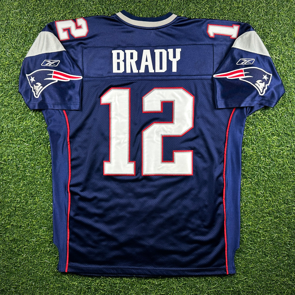 2003 Reebok NFL Authentic Jersey New England Patriots Tom Brady Sz. 52 Super Bowl XXXVIII