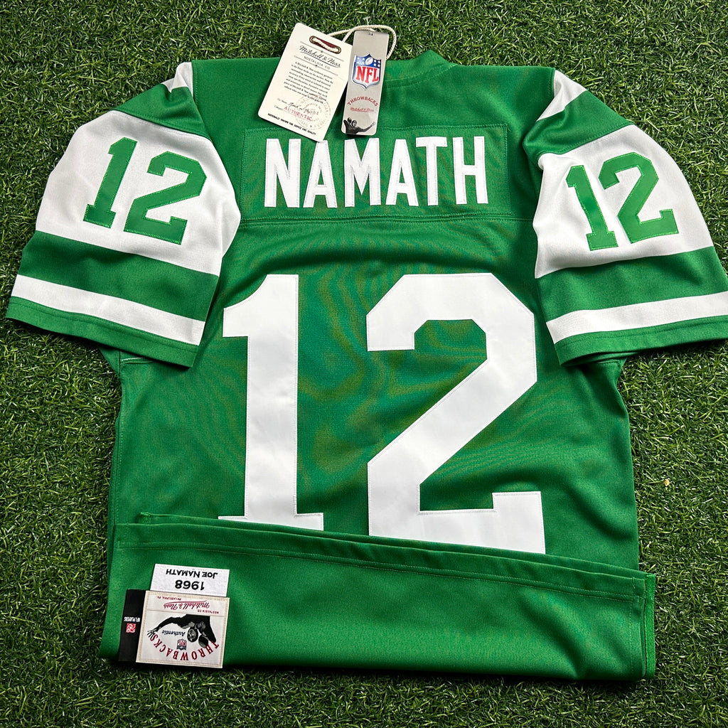 New! Mitchell & Ness AFL 1968 Authentic Throwback Jersey New York Jets Joe Namath Sz. 40 (M)