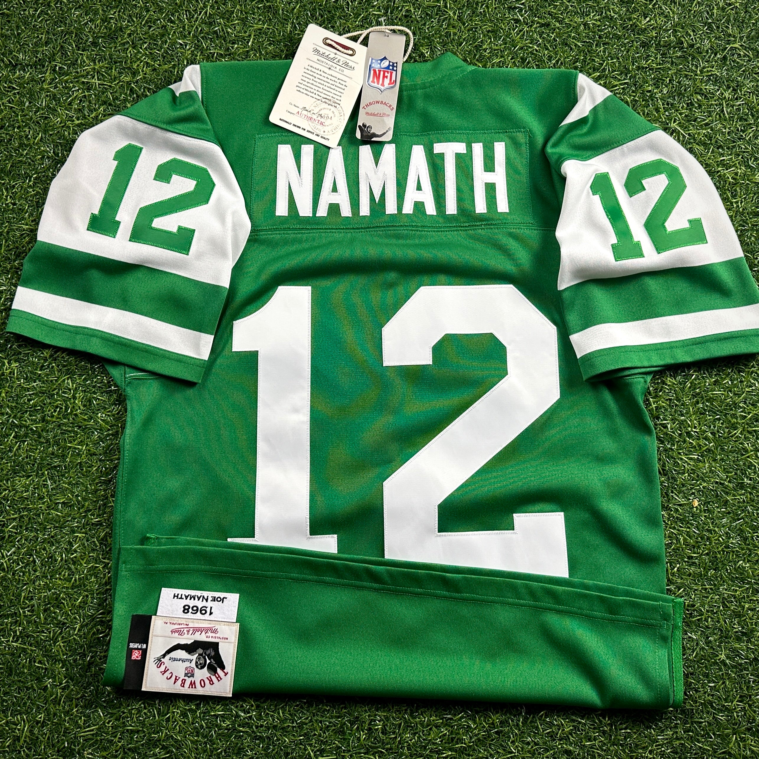 New! Mitchell & Ness AFL 1968 Authentic Throwback Jersey New York Jets Joe Namath Sz. 40 (M)