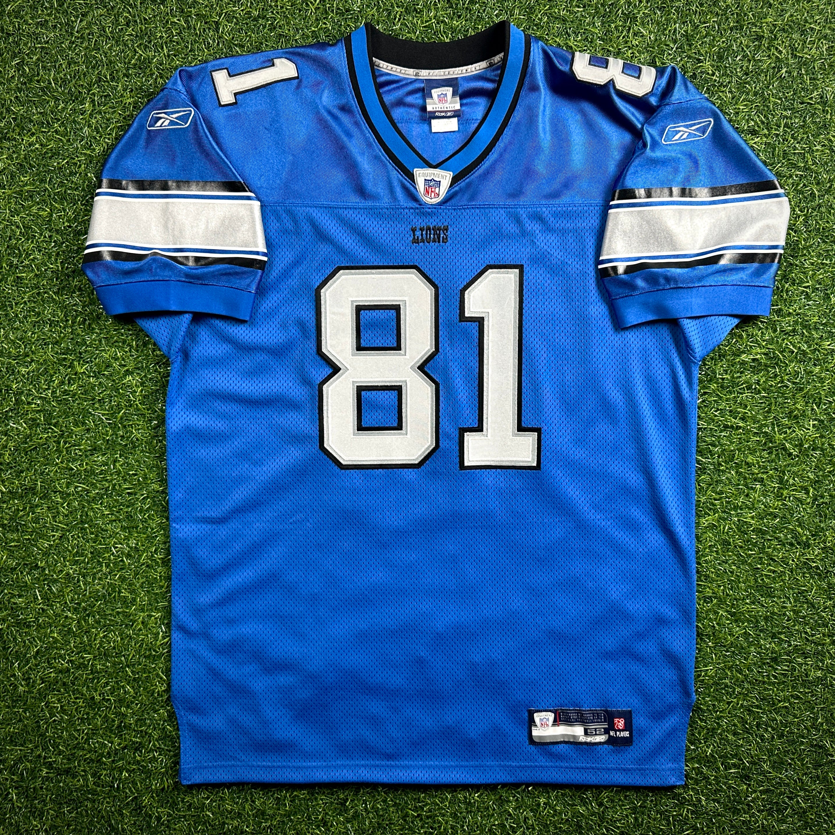 2007 Reebok NFL Authentic Jersey Detroit Lions Calvin Johnson Sz. 52 Rookie Throwback