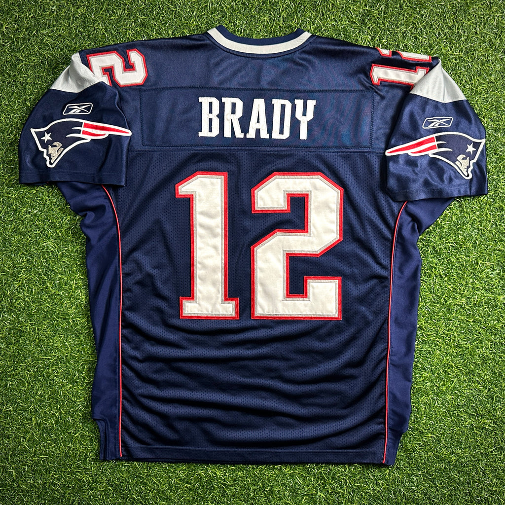 2011 Reebok NFL Authentic Jersey New England Patriots Tom Brady Sz. 52 MHK Pro Lettering