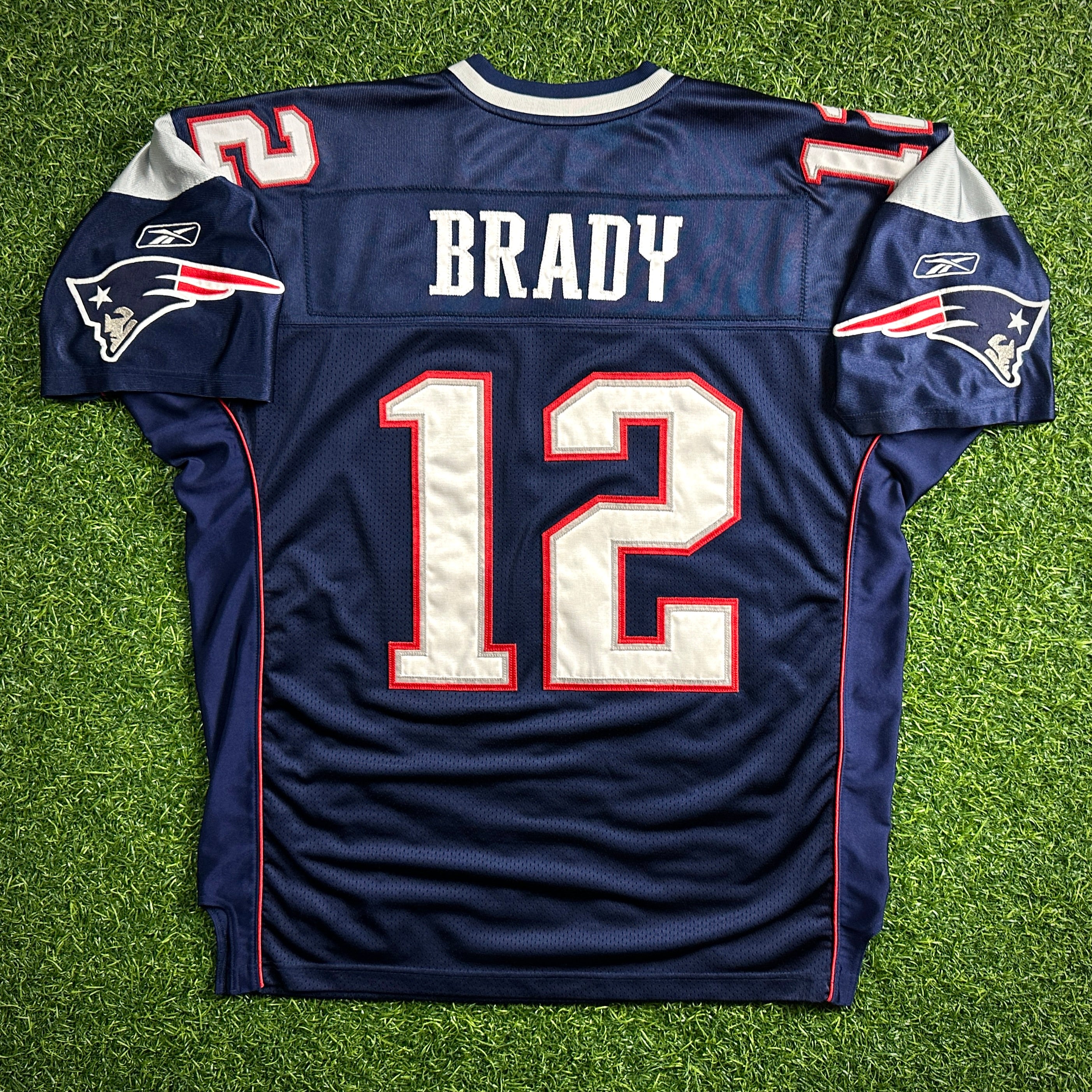 2011 Reebok NFL Authentic Jersey New England Patriots Tom Brady Sz. 52 MHK Pro Lettering