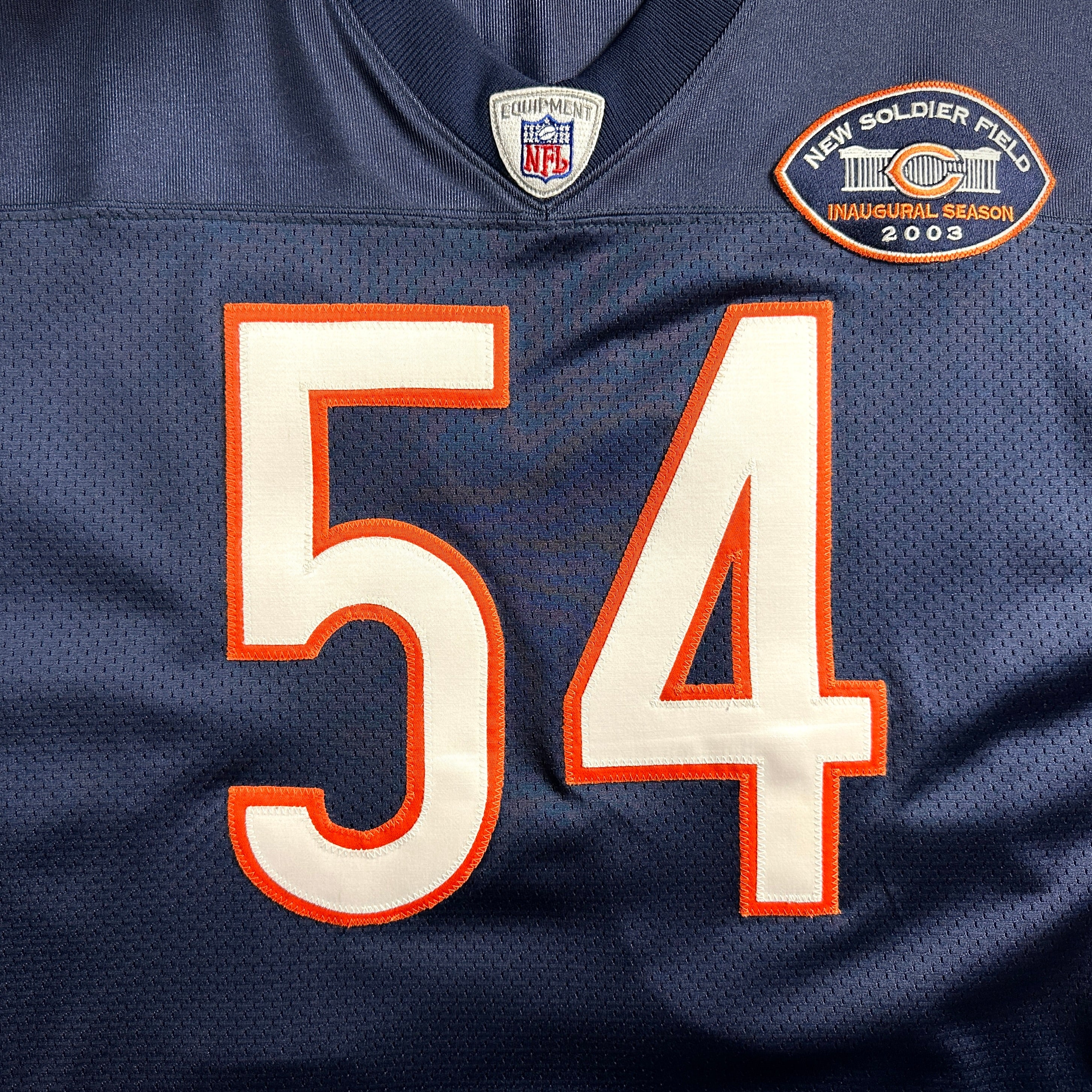2003 Reebok NFL Authentic Jersey Chicago Bears Brian Urlacher Sz. 50 Soldier Field