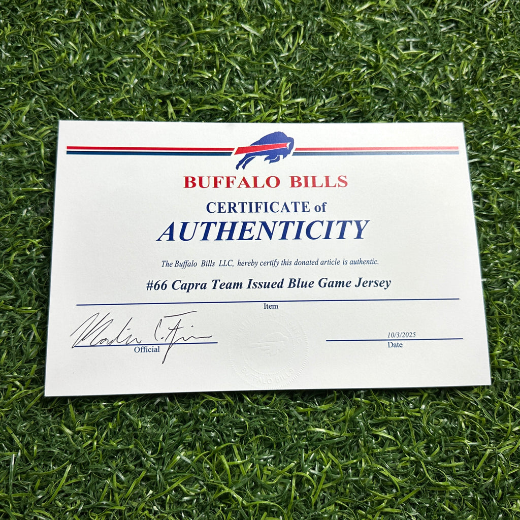 2022 Nike NFL Game-Used Jersey Buffalo Bills Jacob Capra Sz. 48 Team COA