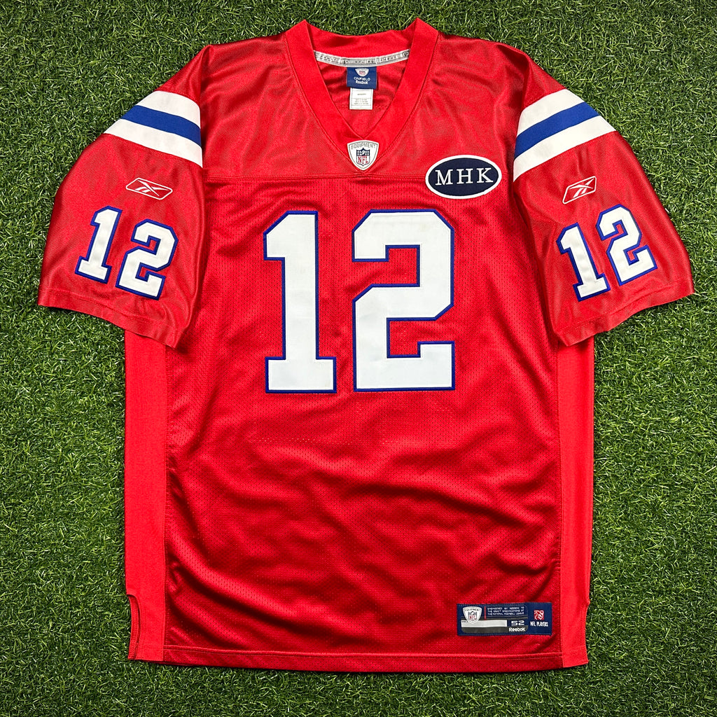 2011 Reebok NFL Authentic Red Throwback Jersey New England Patriots Tom Brady Sz. 52