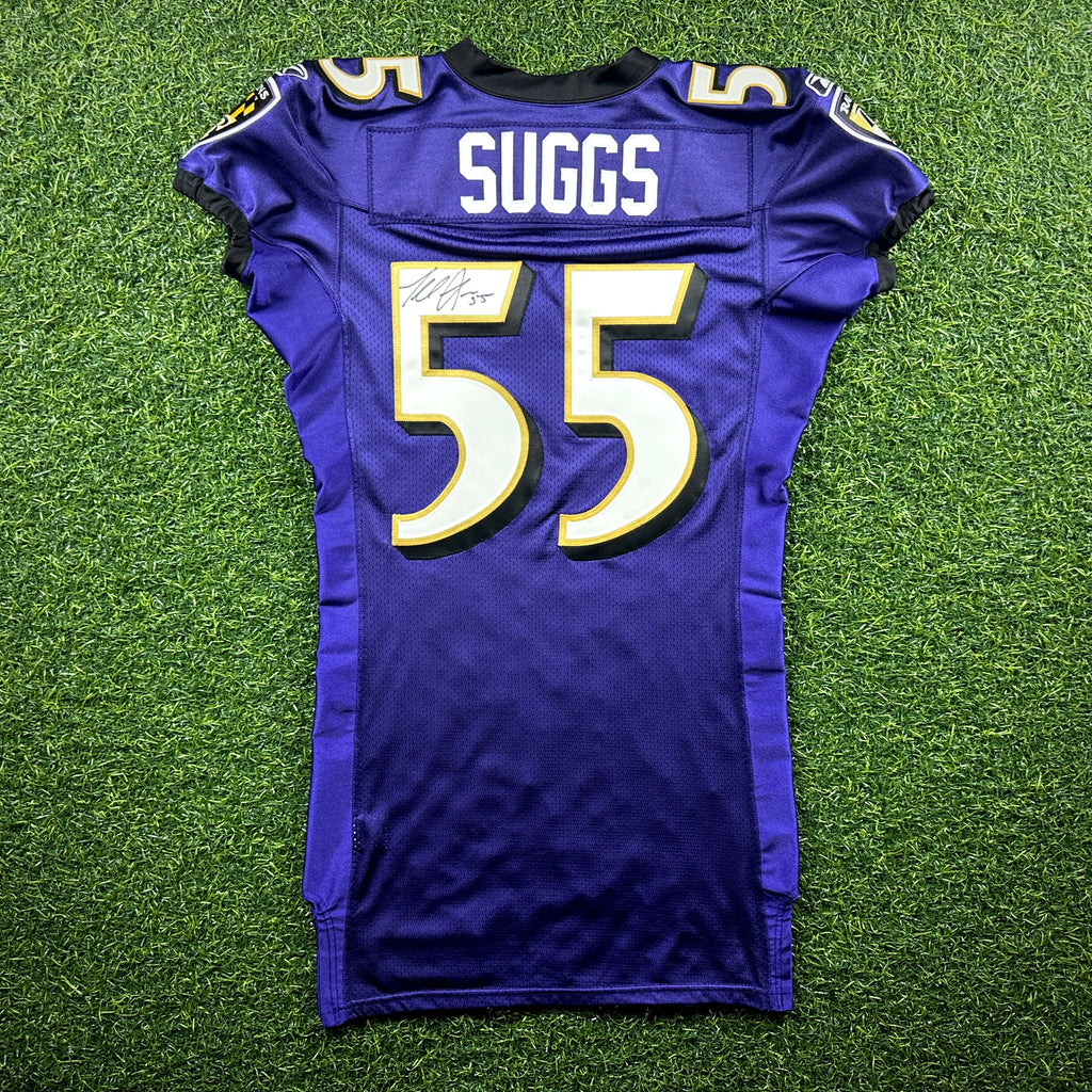 2011 Reebok NFL Authentic Team-Issued Game Jersey Baltimore Ravens Terrell Suggs Autograph PSA Cert