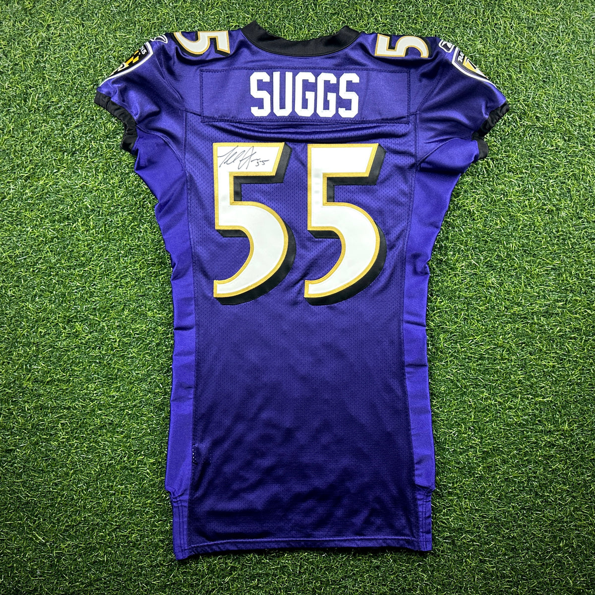2011 Reebok NFL Authentic Team-Issued Game Jersey Baltimore Ravens Terrell Suggs Autograph PSA Cert