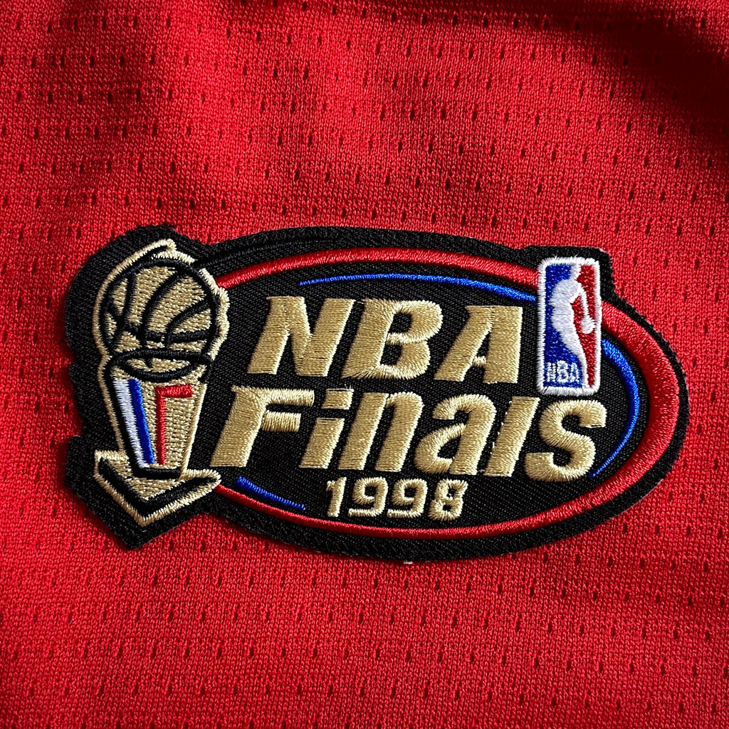 1998 Nike NHL X NBA Mashup Jersey Chicago Bulls Blackhawks Michael Jordan Red Sz. L